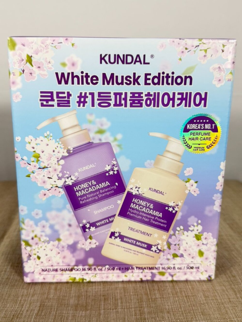KUNDAL White Musk Shampoo Treatment Set 500ml x2 NIB Viral Korean Hair Care